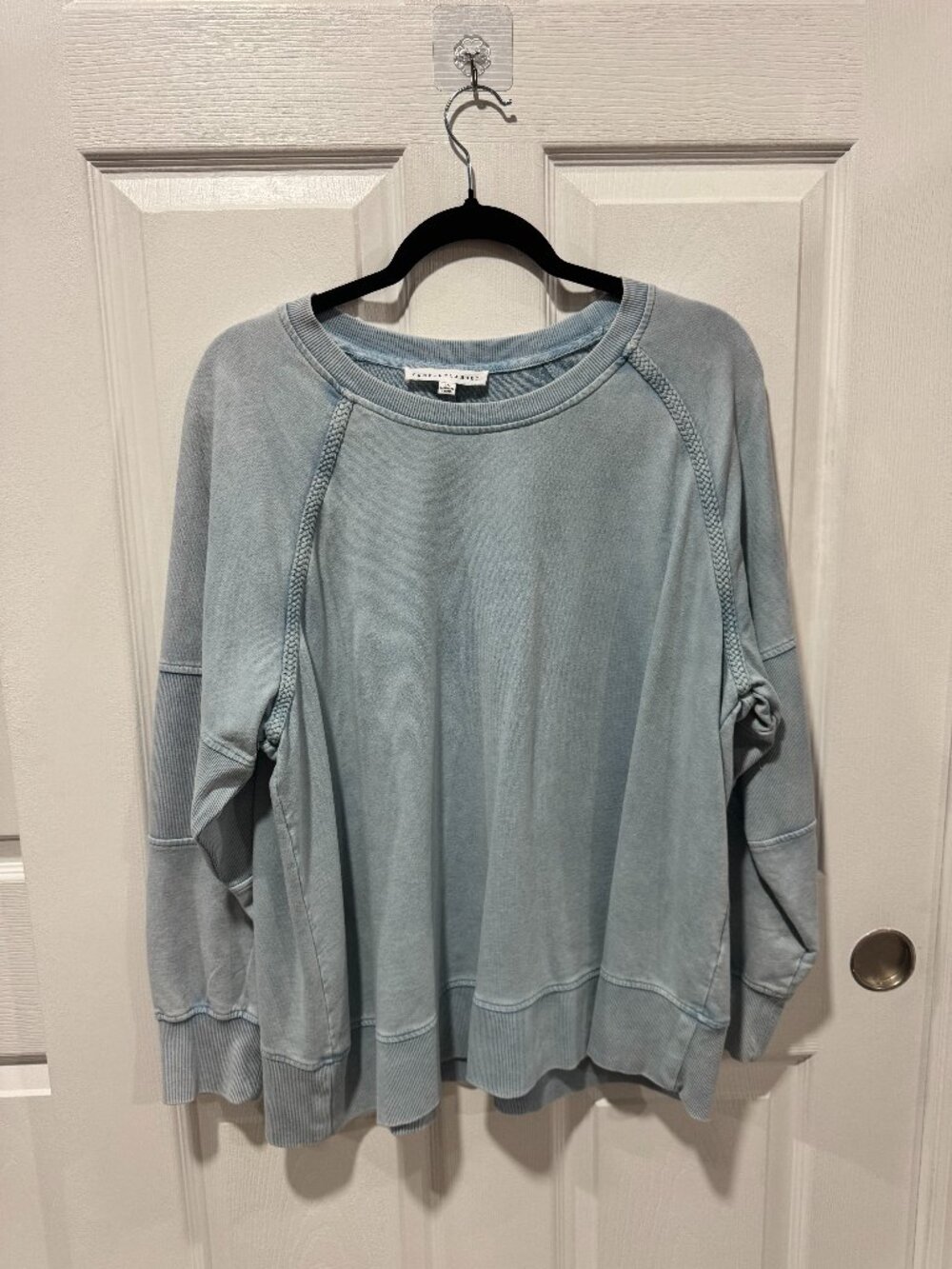 Jane+Delancey blue  sweatshirt 1X relaxed casual